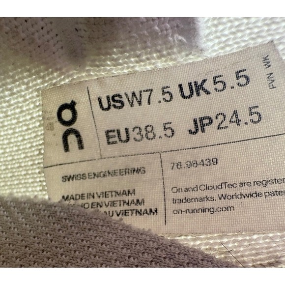 On Cloudswift White Lightweight Running Shoes Womens Size 7.5 Athletic - Picture 10 of 10